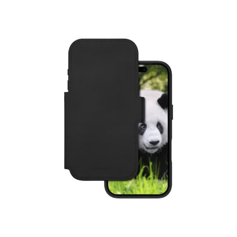 DBRAMANTE1928 Lynge MagSafe flip bőrtok iPhone 17 Pro / iPhone 18 Pro fekete LM63GTBL6625