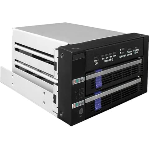 ICYDOCK ToughArmor RAID 2x 3.5" SATA HDD Hot-Swap ház 5.25" helyre MB901SPR-B R1