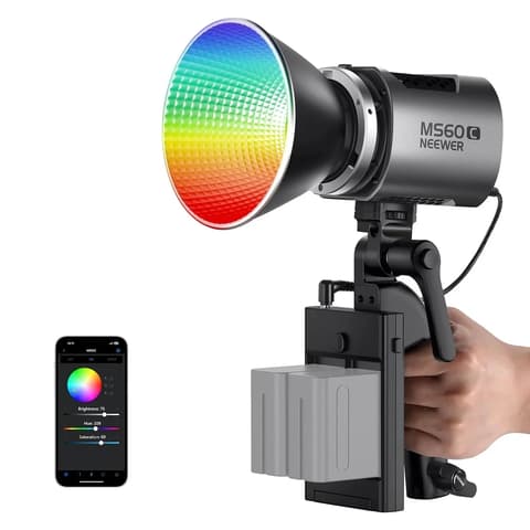 NEEWER MS60C RGB LED stúdiólámpa Bowens 41000Lux/0.5m 2700-6500K CRI97+ 65W