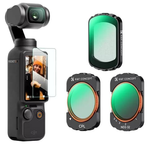K-F CONCEPT Szűrő szett DJI Osmo Pocket 3/4 CPL+ND2-32+Black Mist 1/4 KF-2148