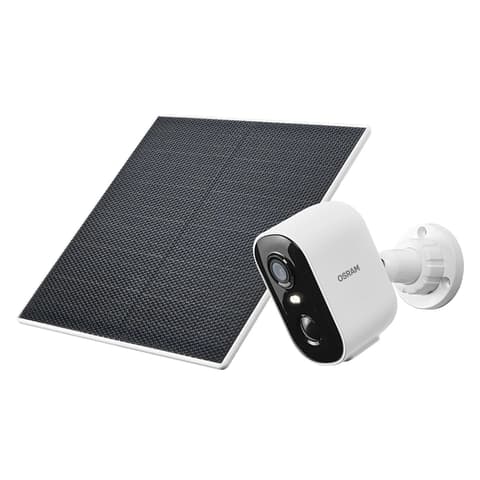 OSRAM Smart+ WiFi de aer liber cameră IP66 4MP 2K QHD panou solar alb KMR-KT-SOL
