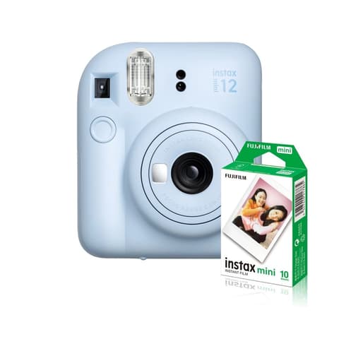 FUJI Instax Mini 12 instant camera svetlo plavo + Glossy film (10 lap) 565766