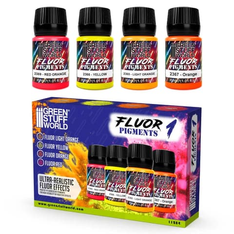 GREEN STUFF WORLD Fluor pigment készlet 30ml GSW11284