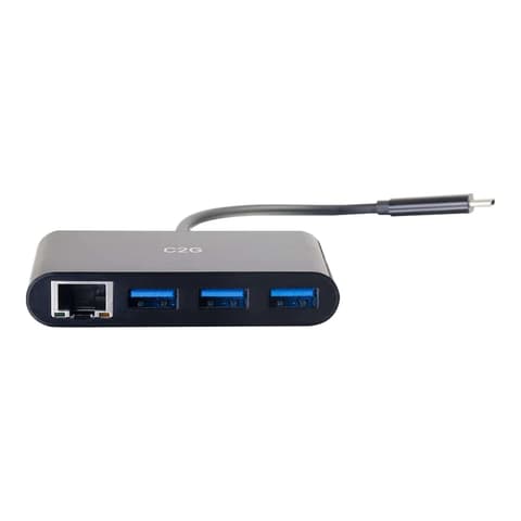 C2G USB-C Ethernet and 3 portos USB Hub black CG29747