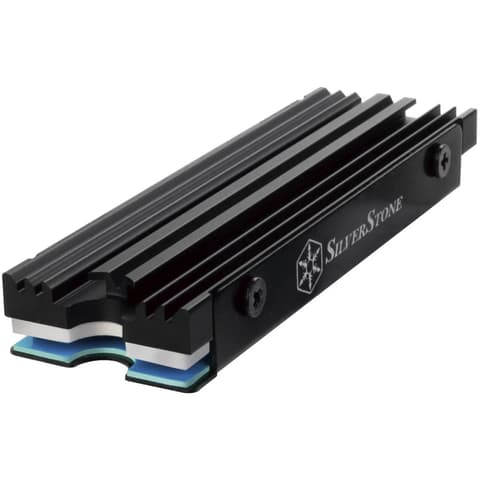 SILVERSTONE M.2 SSD alumíniumötvözetű M.2 SSD hűtőkészlet Fekete SST-TP07B