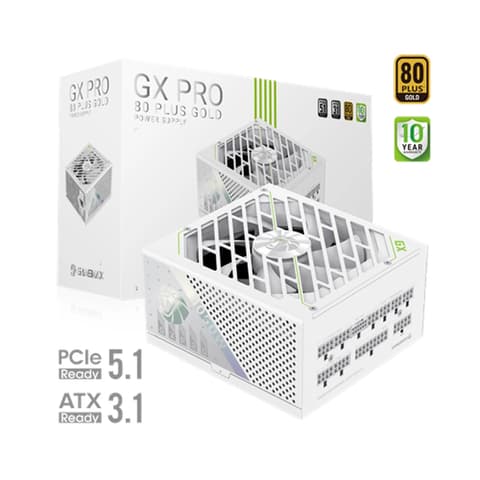 GAMEMAX GX PRO 1050G Tápegység 1050W Gold Fehér Full Modular GX PRO 1050G WH