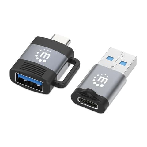 MANHATTAN USB-C USB-A Átalakító Alumínium 356329