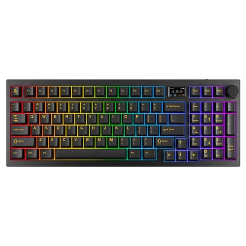 AVAX GM03 PRO 98% Gasket RGB tri-mode mechanikus billentyűzet AVAX EF Silent Magyar fekete AVAX GM03EF PRO