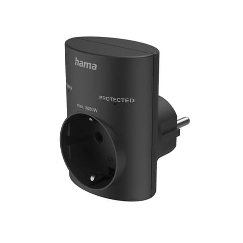HAMA 00223325 FIP hálózati túlfeszültség védő adapter fekete