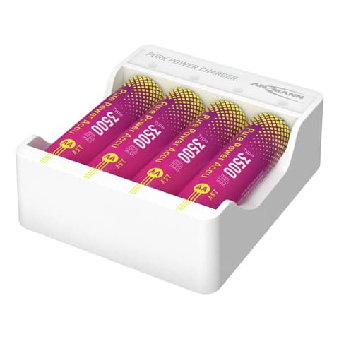 ANSMANN Pure Power akkumulátor töltő + 4x AA akku 1001-0183