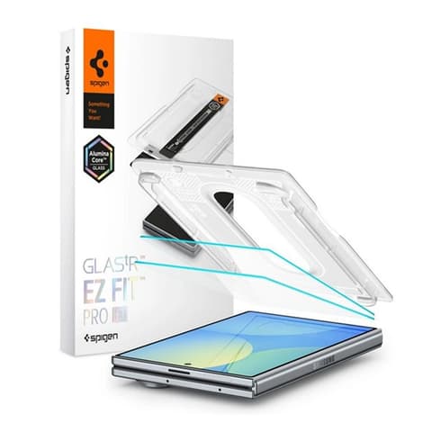 SPIGEN GLASS TR EZ FIT PRO HD screen protector glass 2pcs 2.5D 9H + segédkeret Samsung Galaxy Z Fold8 transparent AGL11943