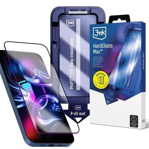 3MK HardGlass Max FrameFit protecţie ecran iPhone 17 Pro Max / iPhone 18 Pro Max