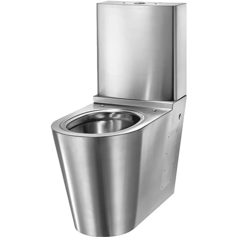 DELABIE Vandálbiztos monoblokk WC öblítőtartállyal standing 1.5mm silk 110390