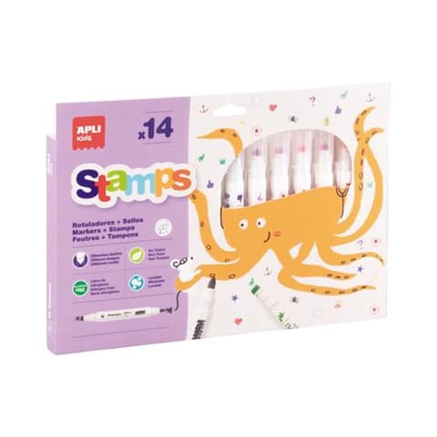 APLI Filctoll set presa Stamps 2.5mm 14 diferit culoare și model LCA20622