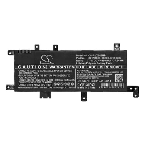 CAMERON SINO Li-Polymer akku Asus 0B200-02550000 7.6V/4900mAh CS-AUX542NB