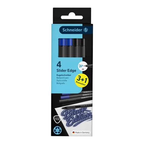 SCHNEIDER Slider Edge XB Golyóstoll 0.7 mm kupakos fekete 4 db