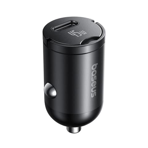 BASEUS PrimeTrip VP2 auto punjač USB-C 45W + 1m USB-C kabel crno C0206800