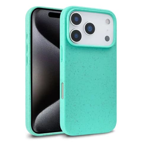 CELLECT GoGreen degradabil toc iPhone 17 Pro / iPhone 18 Pro turcoaz