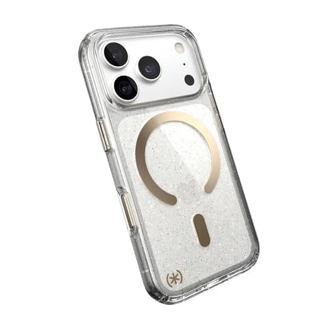 SPECK 151106-9221 Presidio Lux Glitter MagSafe backplate iPhone 17 Pro / iPhone 18 Pro transparent