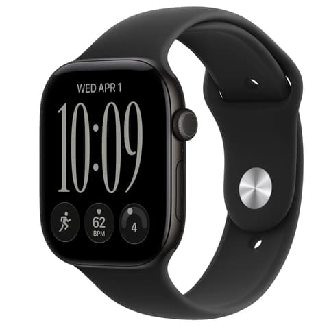 APPLE Watch Series 12 GPS 46mm fekete alumínium tok fekete sportszíj S/M MJEK4ZR/A