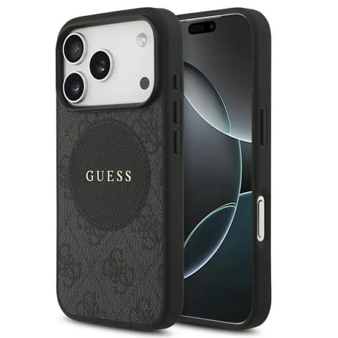 GUESS 4G Circle Classic Logo MagSafe case iPhone 17 Pro crno GUHMP17LP4PGRSGK