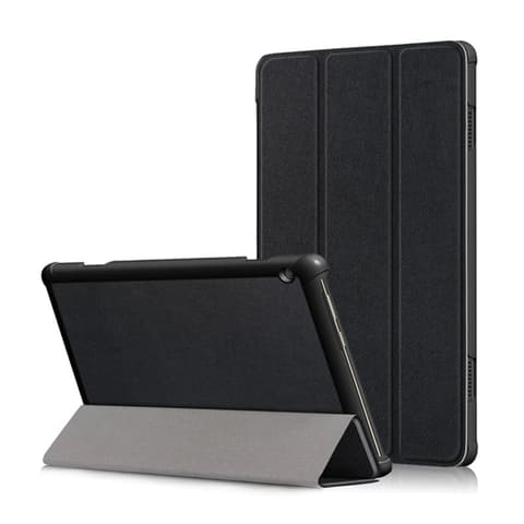 GIGAPACK lenovo tab m10 hd case stojeći Koža efekt flip stolni držač crno