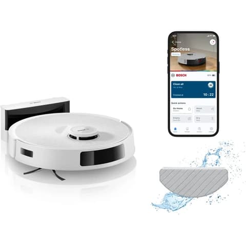 BOSCH BCRC1W Spotless Aspirator robot și mop Alb