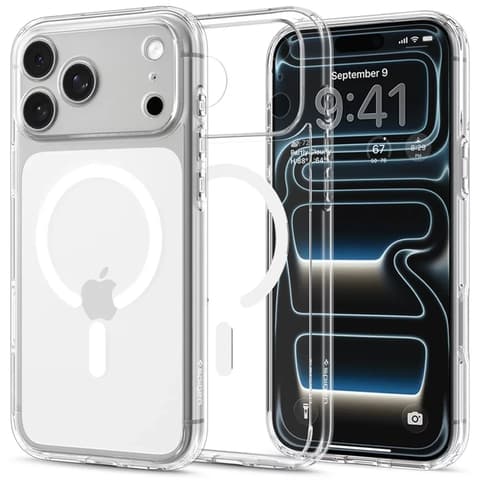 SPIGEN Ultra Hybrid MagFit tok iPhone 17 Pro / iPhone 18 Pro átlátszó-fehér ACS12155