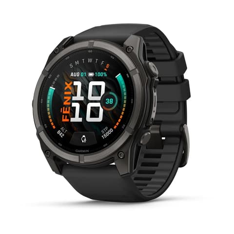 GARMIN Fenix 9 51mm AMOLED karbonszürke DLC Titanium fekete szilikon szíjjal (ED) 010-04763-11
