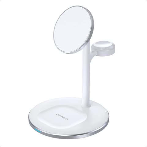 CHOETECH T585-F 2 in 1 Vezeték nélküli töltőállvány fehér