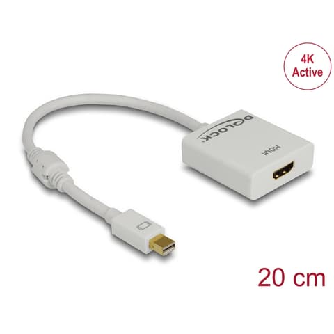 DELOCK DisplayPort 1.2/1.2a HDMI transformator Bijela 20cm 62612