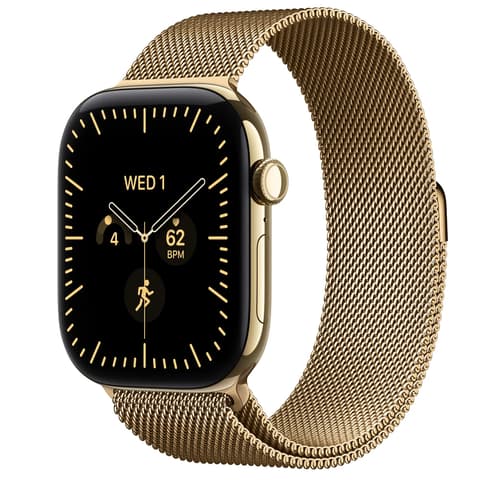 APPLE Watch Series 12 GPS + Cellular 46mm arany titán tok arany milánói szíj S/M mjgu4mp/a