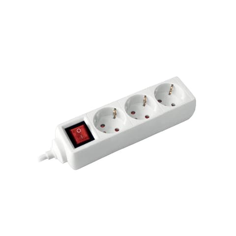 COMMEL Splitter prelungitor 3 priză cu comutator 3m 1.5mm 16A alb 0815