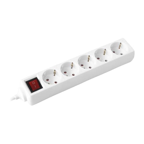 COMMEL Splitter prelungitor 5 priză cu comutator 3m 1.5mm 16A alb 232-504