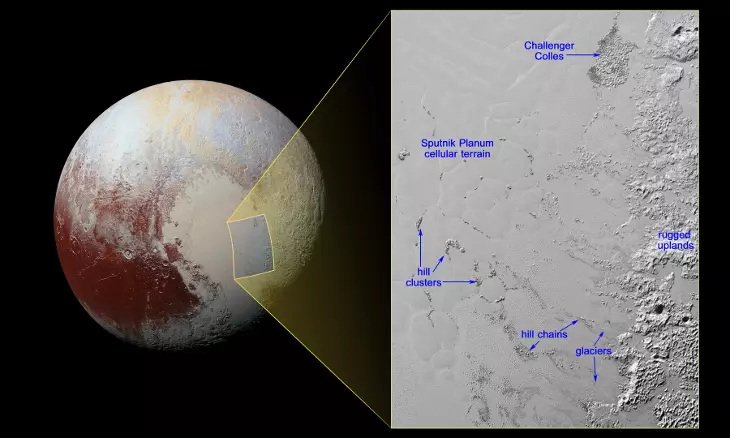A kiemelt részlet 16 ezer kilométer távolságból készült, és egy 500 x 300 kilométeres régiót ábrázol