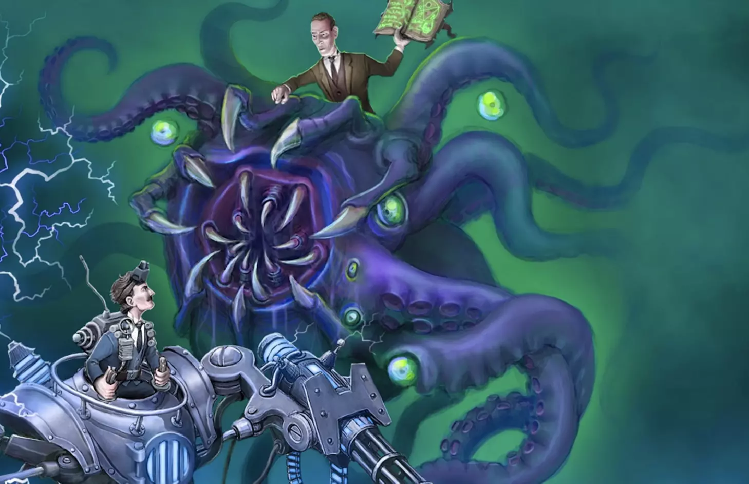 Tesla vs Lovecraft - A mech Cthulhu ellen