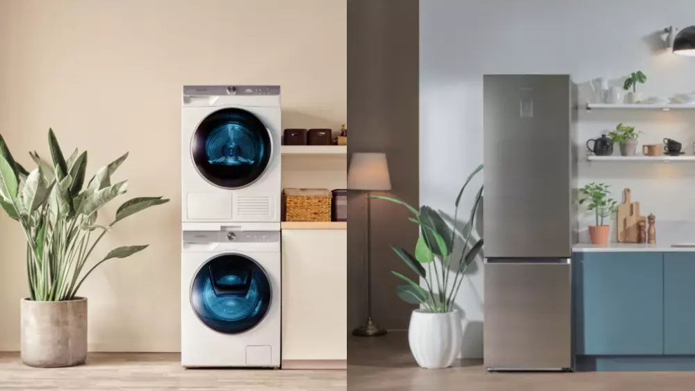 MI-vel megtoldott mosógép és meglepően tágas hűtő a Samsungtól