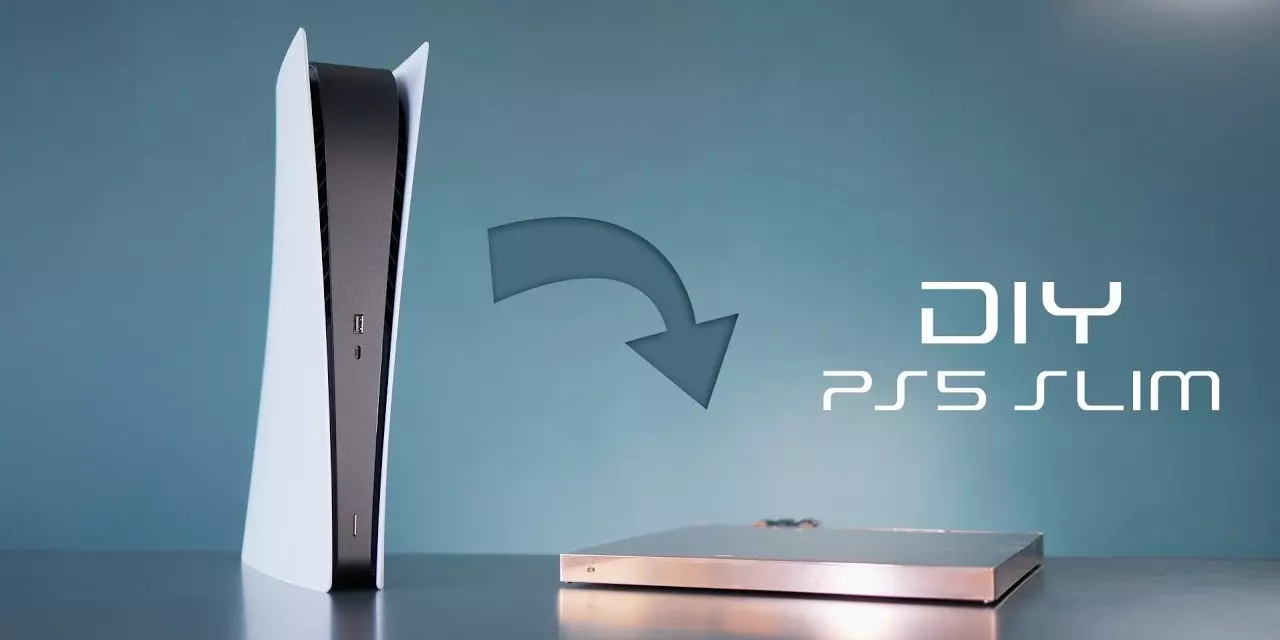 Extrém PlayStation 5 átalakítás: 20 milliméter magas kivitel, folyadékhűtés, teljes egészében rézből készült ház
