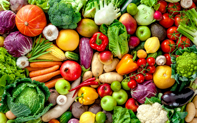 Vegetables, fruit