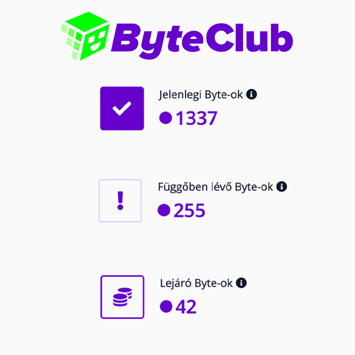 Byte egyenleg placeholder
