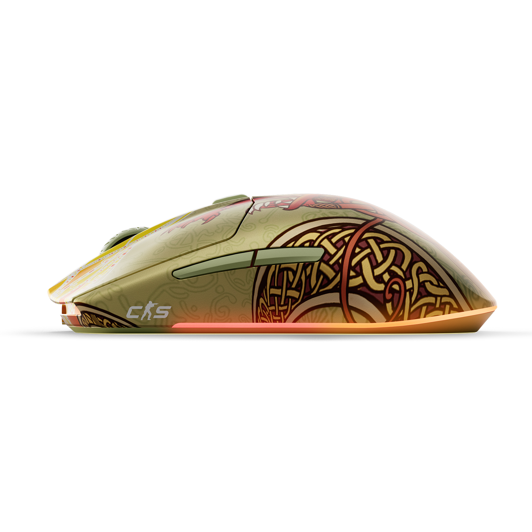 STEELSERIES CS2 Dragon Lore Wireless egér oldalnézet