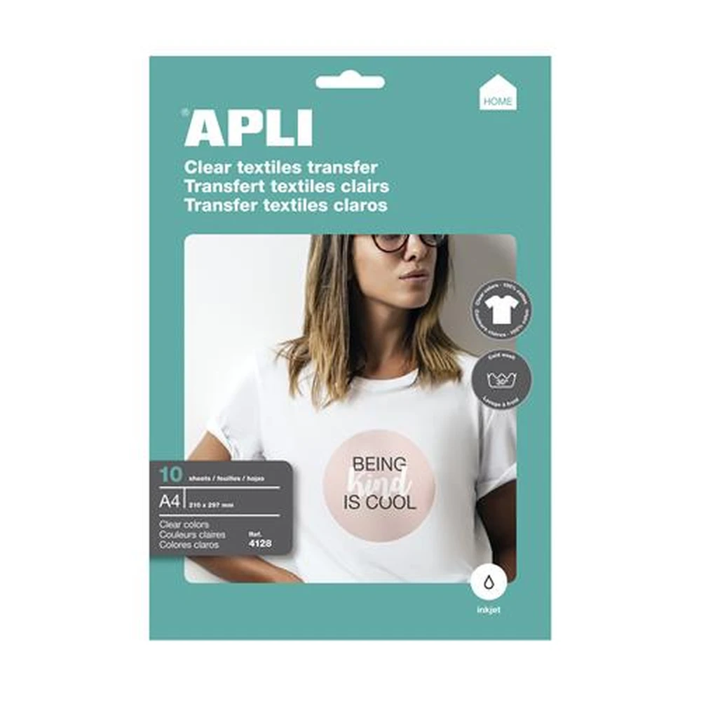 APLI Iron-on transfers ink jet foil - white pólóhoz