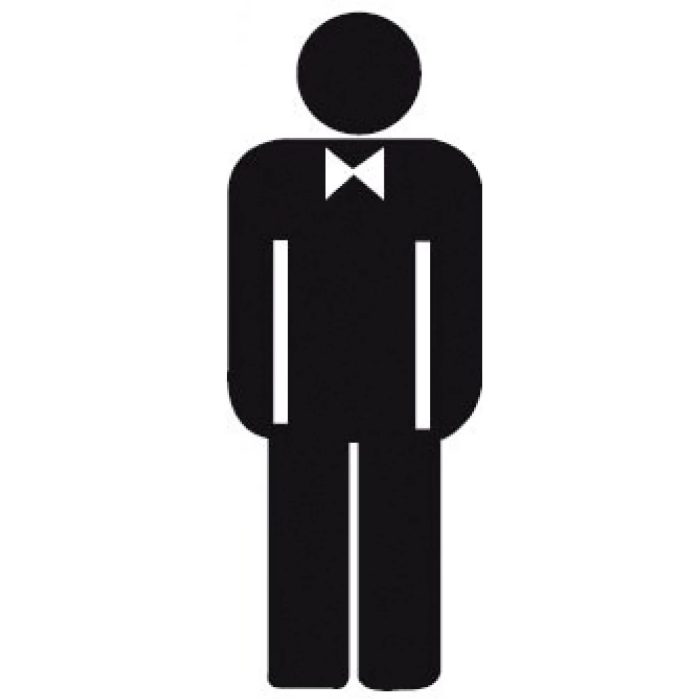APLI Man sink self-adhesive label 114 x 114 mm