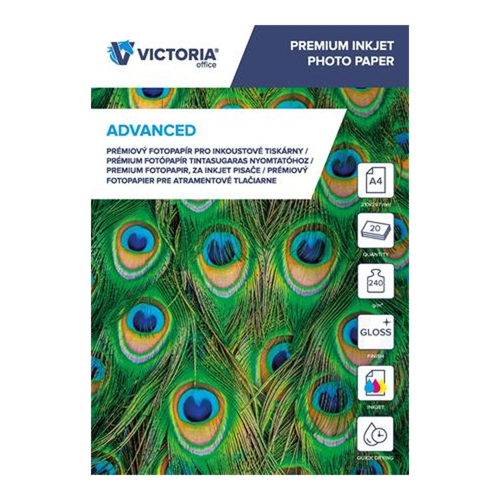 VICTORIA "Premium" magasfényű photopaper A4 240gr 2880 dpi