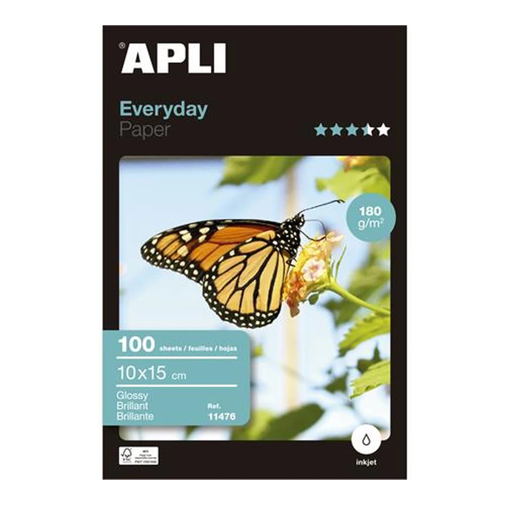 APLI ink jet bright paper mindennapi use 10x15 cm 180 gr