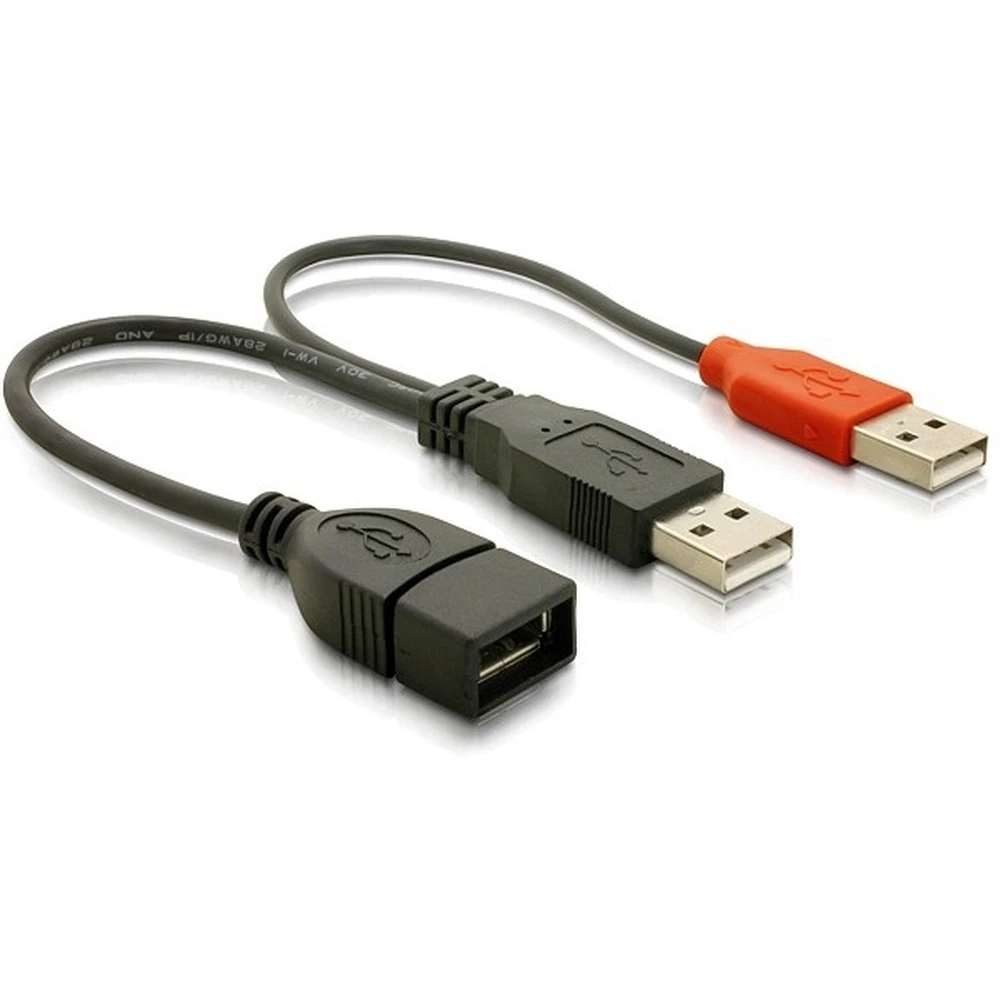 DELOCK USB Splitter Black 22cm 65306