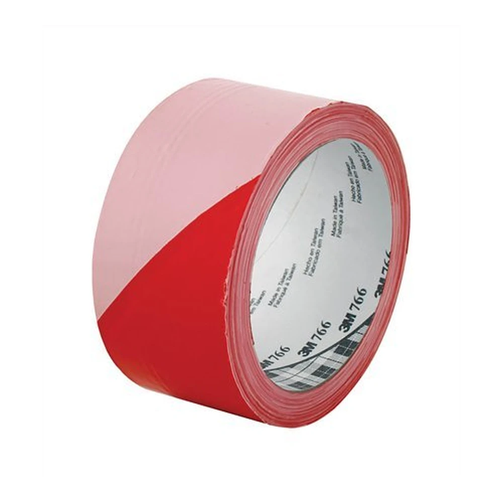 3M SCOTCH Red White striped PVC jelzőszalag 50mmx33m