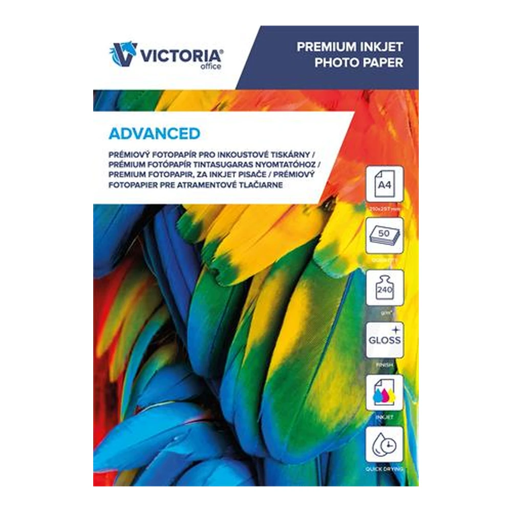VICTORIA "Advanced" magasfényű photopaper A4 240gr (50 lap)