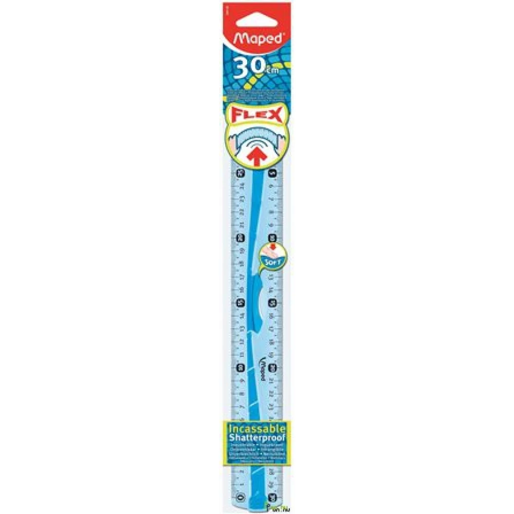 FLEX 30 cm hajlítható plastic ruler both sides méretbeosztással