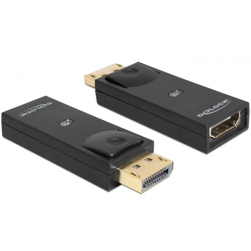 DELOCK DisplayPort HDMI transformator Crno 5cm 65258
